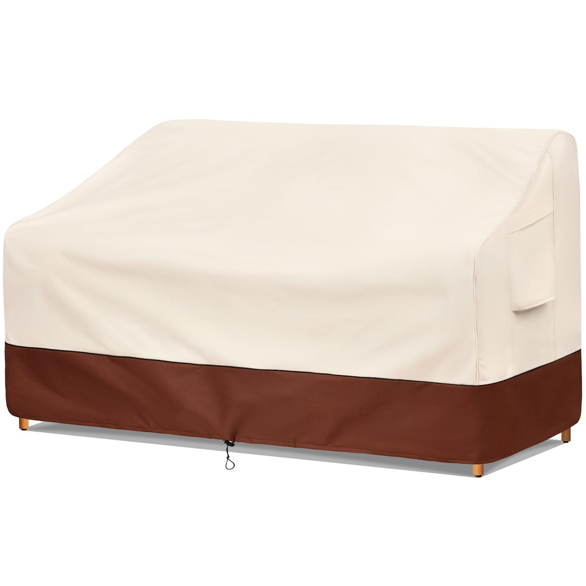 Bestalent patio sofa cover front view; 3-seat fit protects from rain and sun.