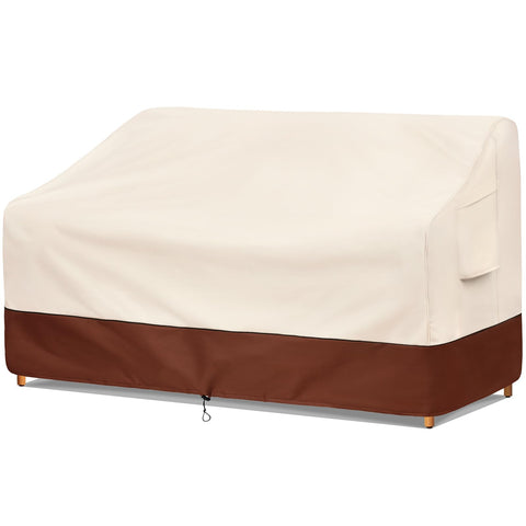Bestalent patio sofa cover front view; 3-seat fit protects from rain and sun.
