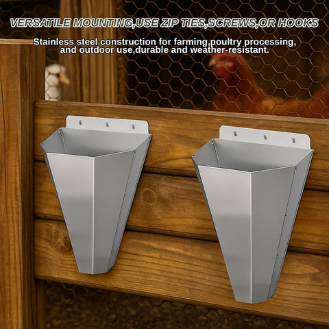 Bester easy-clean cone design simplifies upkeep after processing.