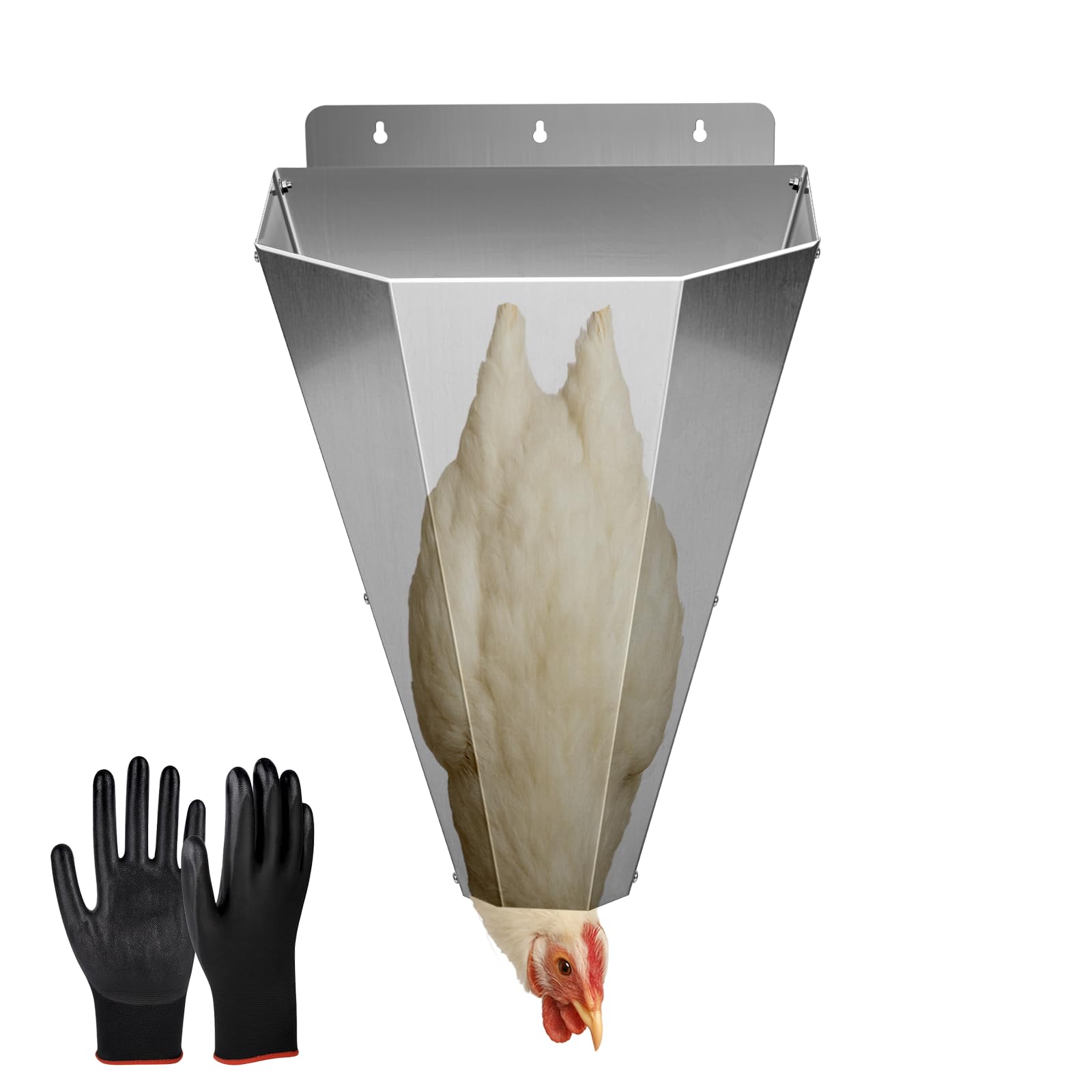 Bester medium chicken kill cone secures poultry during processing.
