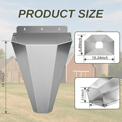 Bester thickened stainless steel cone offers durable, rust-resistant performance.