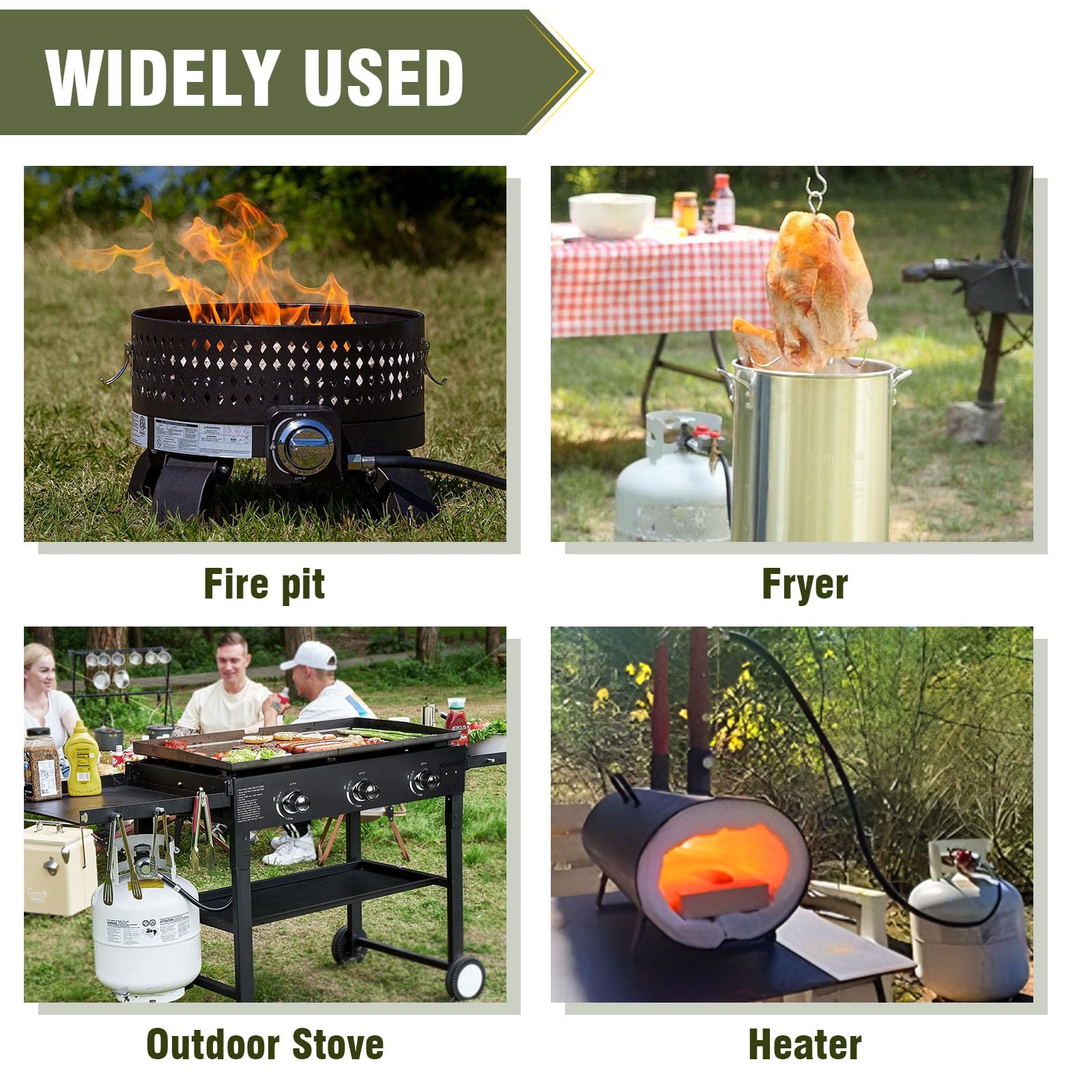 Bestfire propane regulator Type1 connection ensures secure fit with standard tanks.
