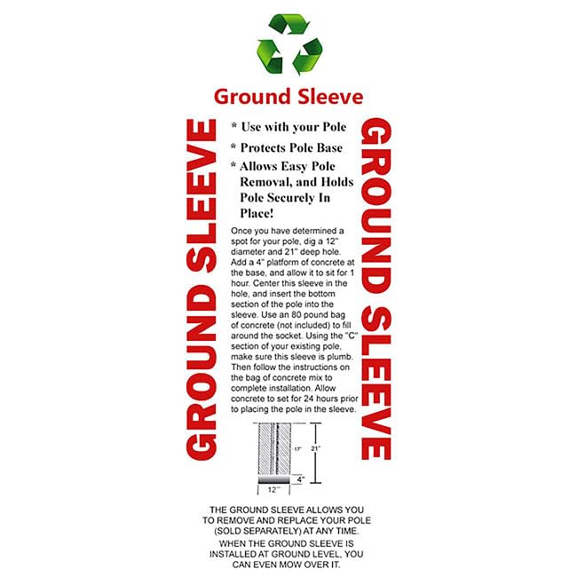 Weather-ready aluminum pole withstands outdoor conditions for year-round use.
