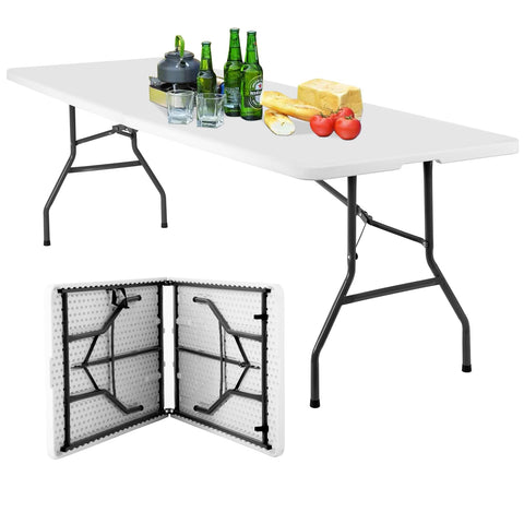BestOffice 8ft folding picnic table ready for outdoor gatherings