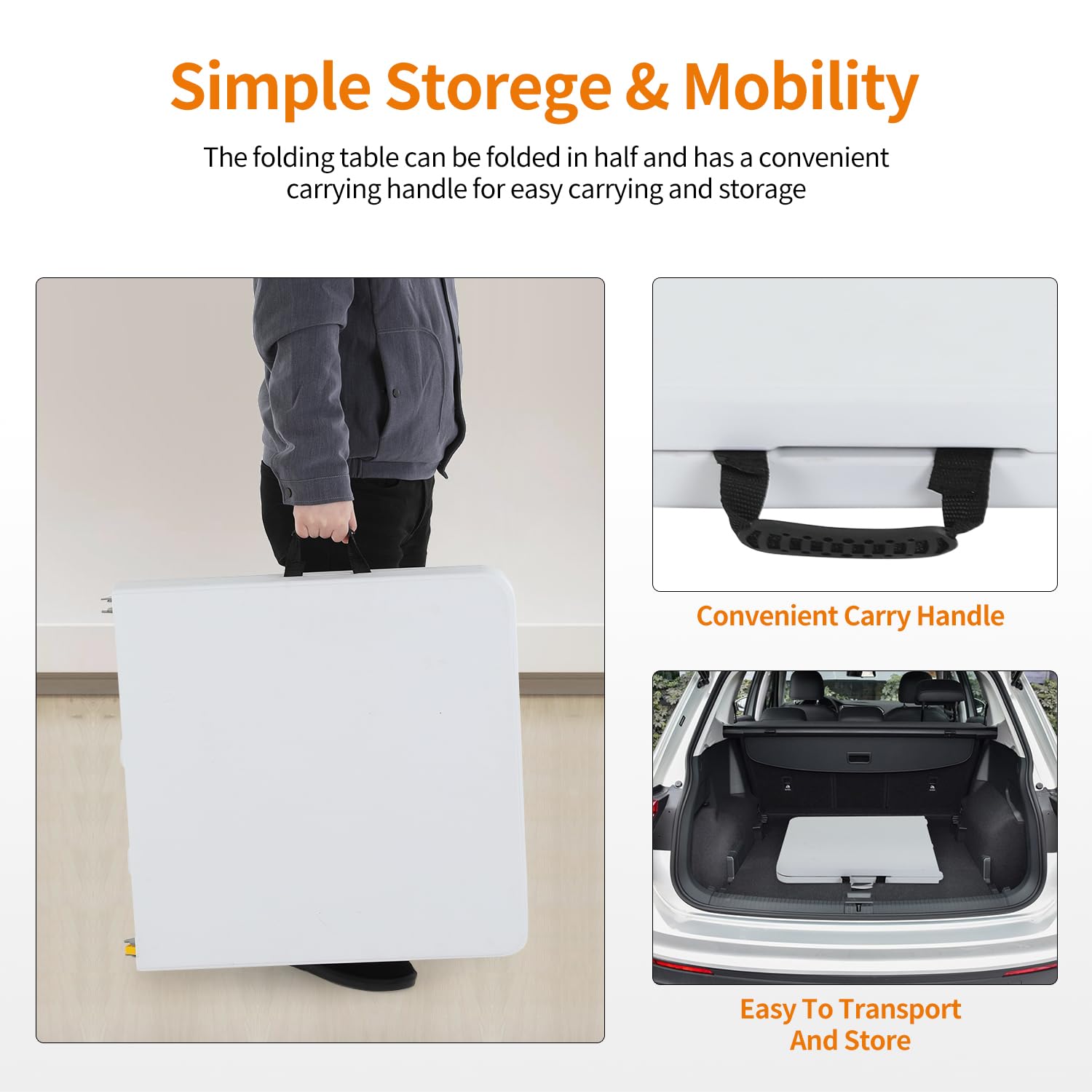 BestOffice compact folded design stores behind furniture for easy storage.