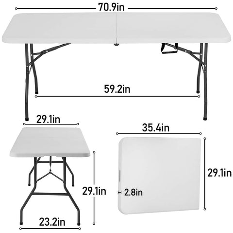 BestOffice folding table with handle for portable transport