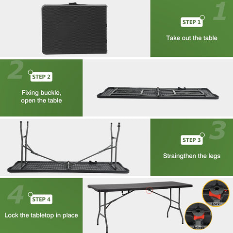 BestOffice folding table with carry handle for quick setup