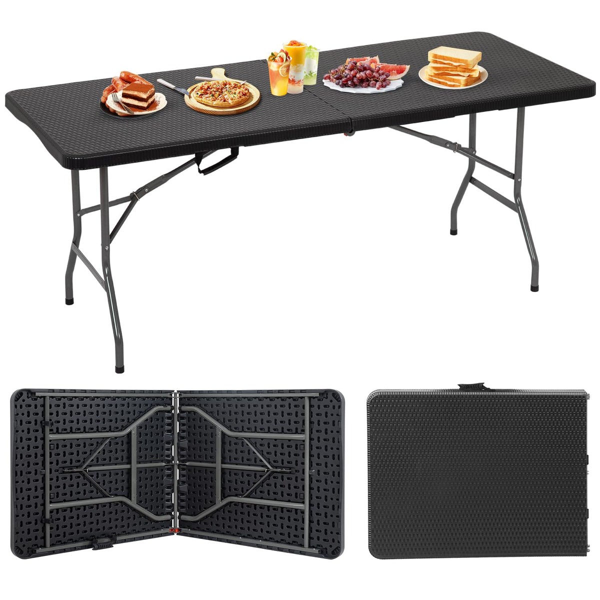 BestOffice outdoor folding table top for a sturdy surface during meals and activities