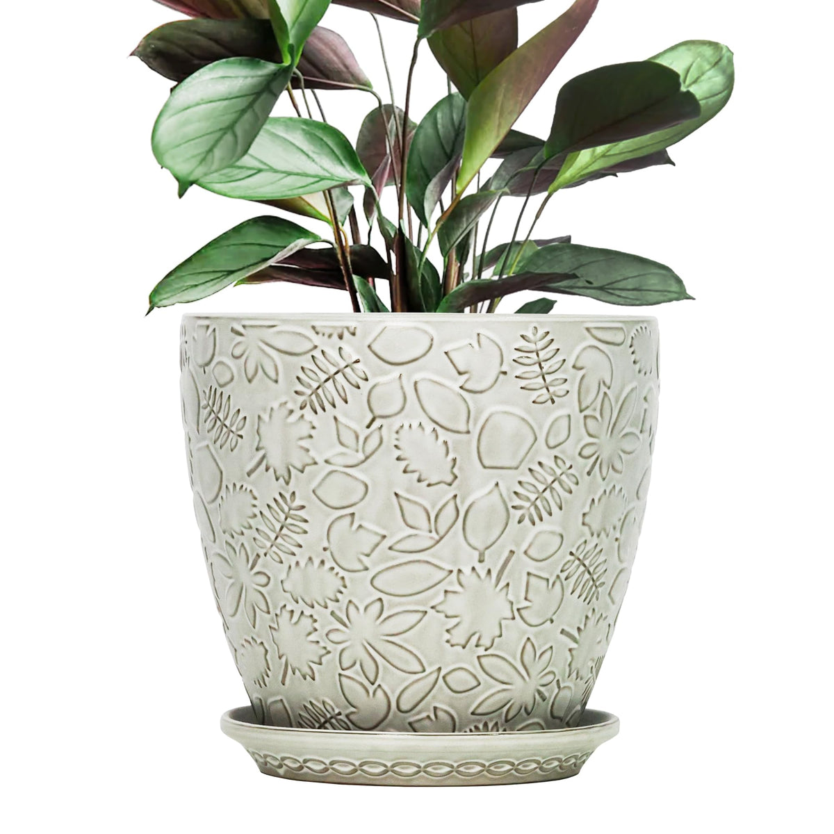 Bestseler 10-inch retro ceramic planter with clean white finish for elegant indoor displays.