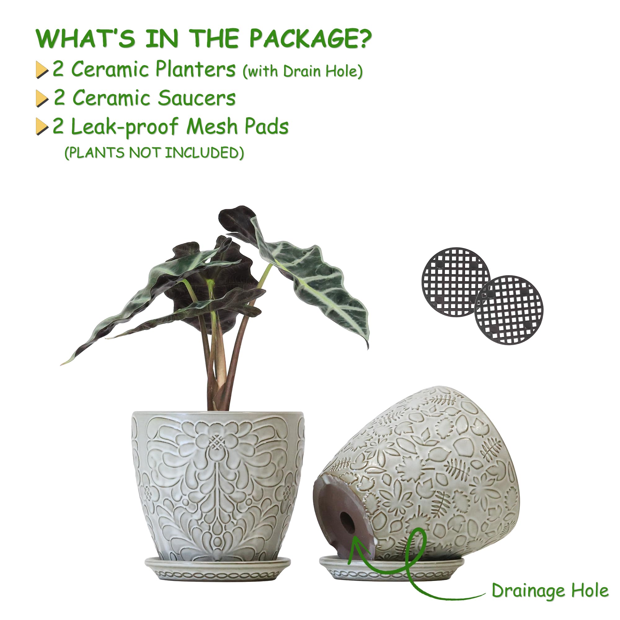 Bestseler ceramic planter saucer tray designed to catch spills.