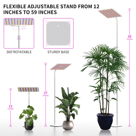 360-degree gooseneck lets you target light precisely for each plant.