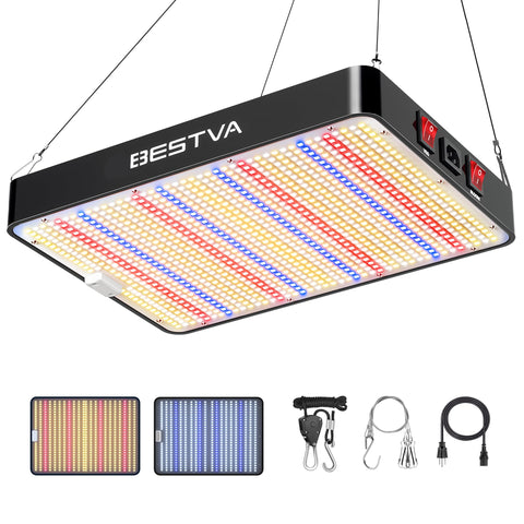 BESTVA DC2000 LED grow light close-up of cooling system for quiet operation.