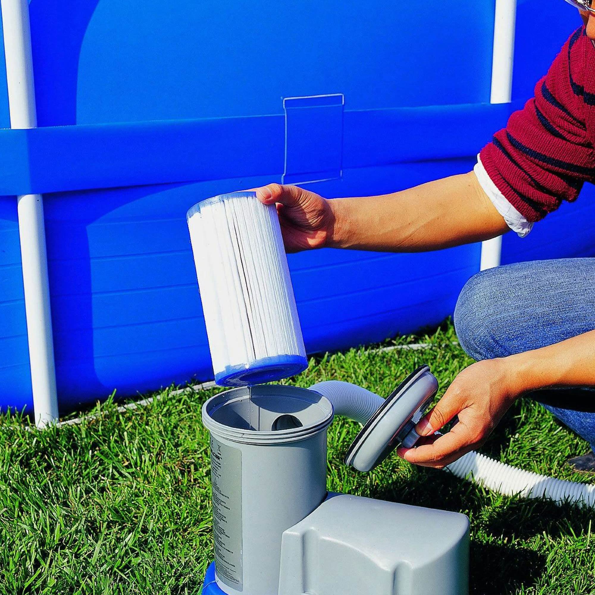 Six-pack filtration cartridges for optimal pool performance