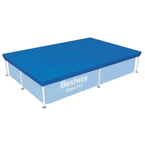 Bestway Flowclear rectangle pool cover drain holes prevent standing water