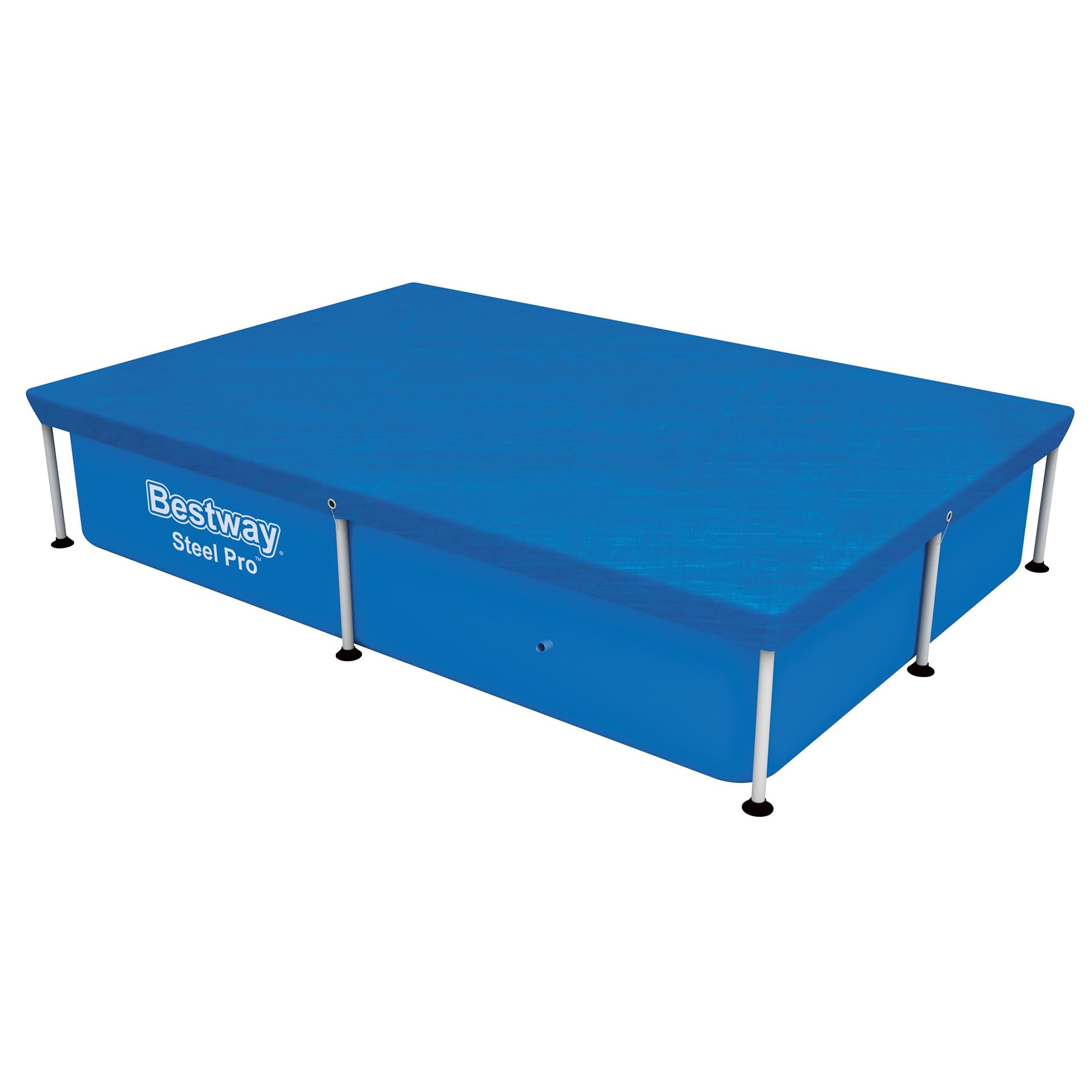 Bestway Flowclear rectangle pool cover top view keeps debris out