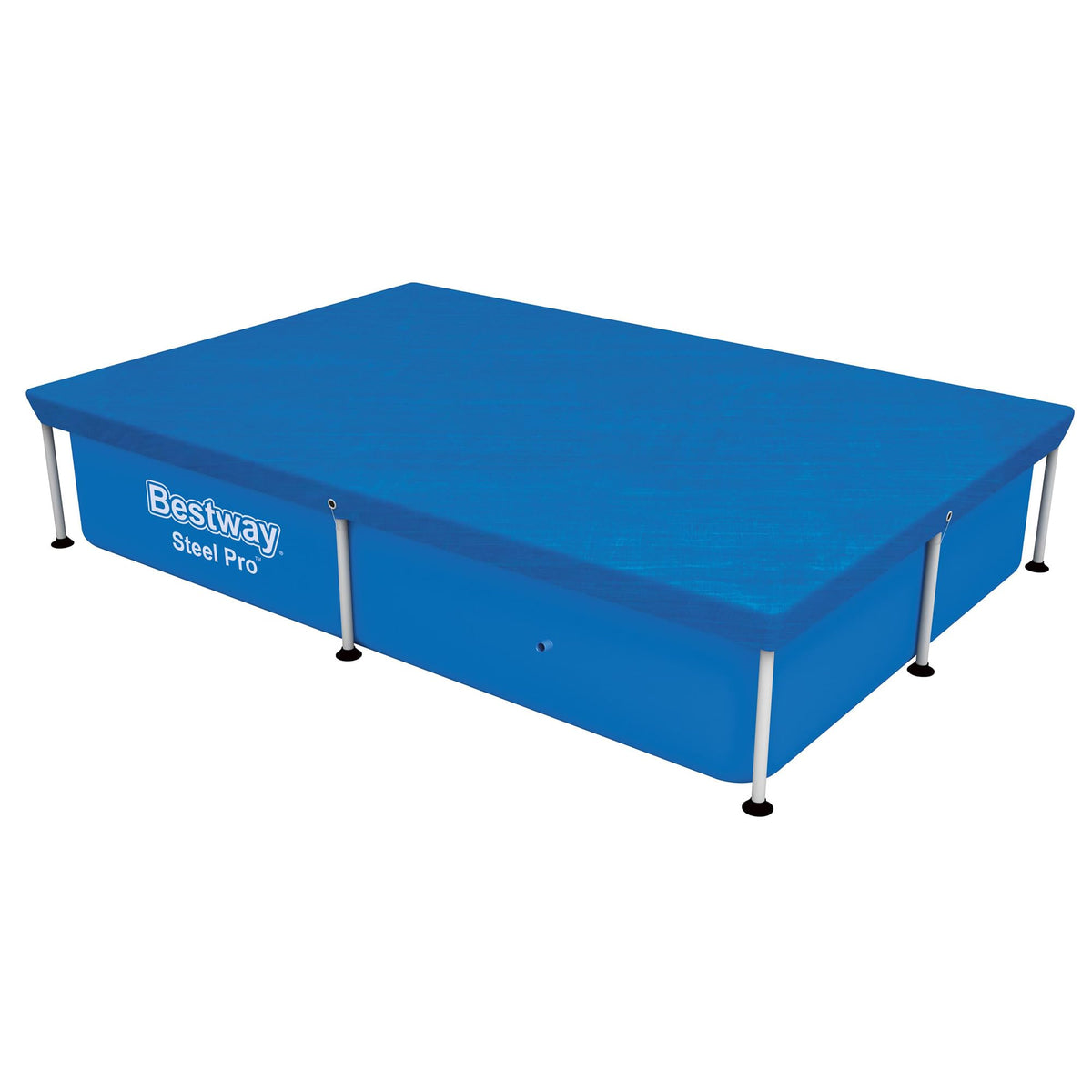 Bestway Flowclear rectangle pool cover top view keeps debris out