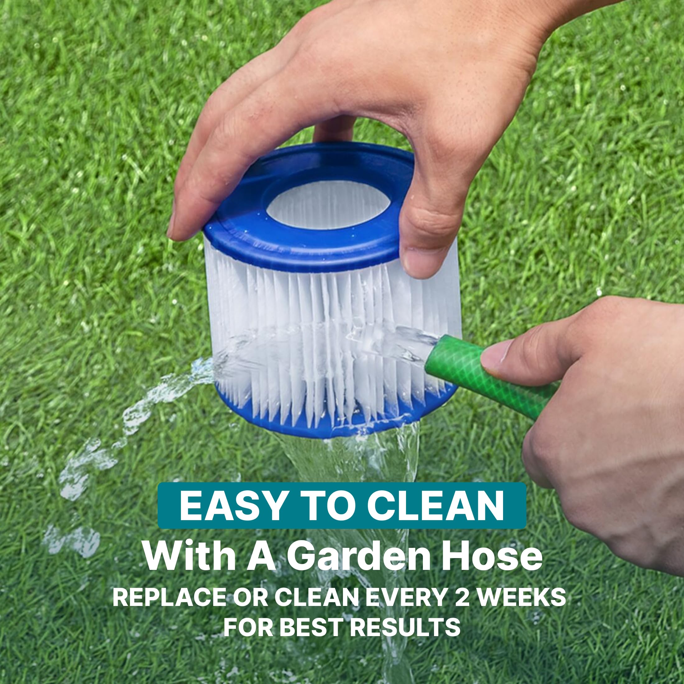 Bestway SaluSpa filter VI easy-clean design supports longer cartridge life