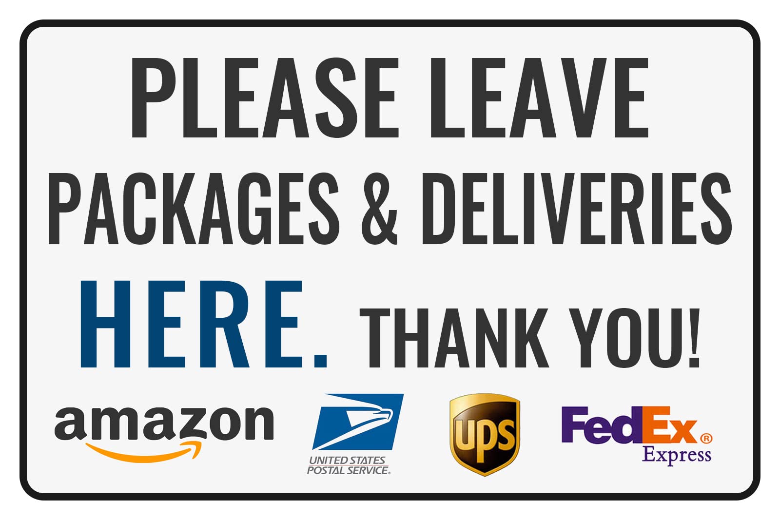 Bestylez delivery sign 12x8 front view with bright colors for outdoor visibility.