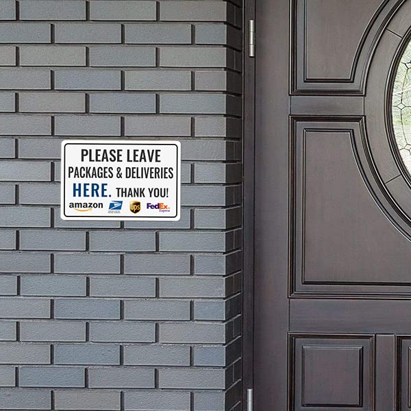 Bestylez delivery sign 12x8 outdoor installation with durable, fade-resistant finish.