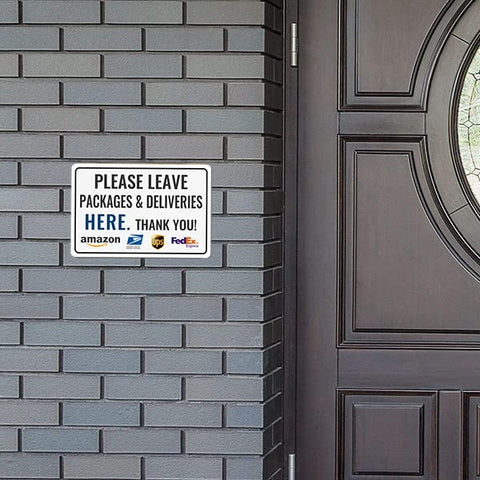 Bestylez delivery sign 12x8 outdoor installation with durable, fade-resistant finish.