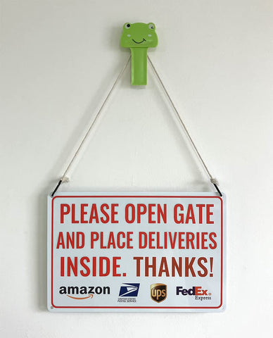 Bestylez 12x8 delivery sign offers high visibility in busy entryways.