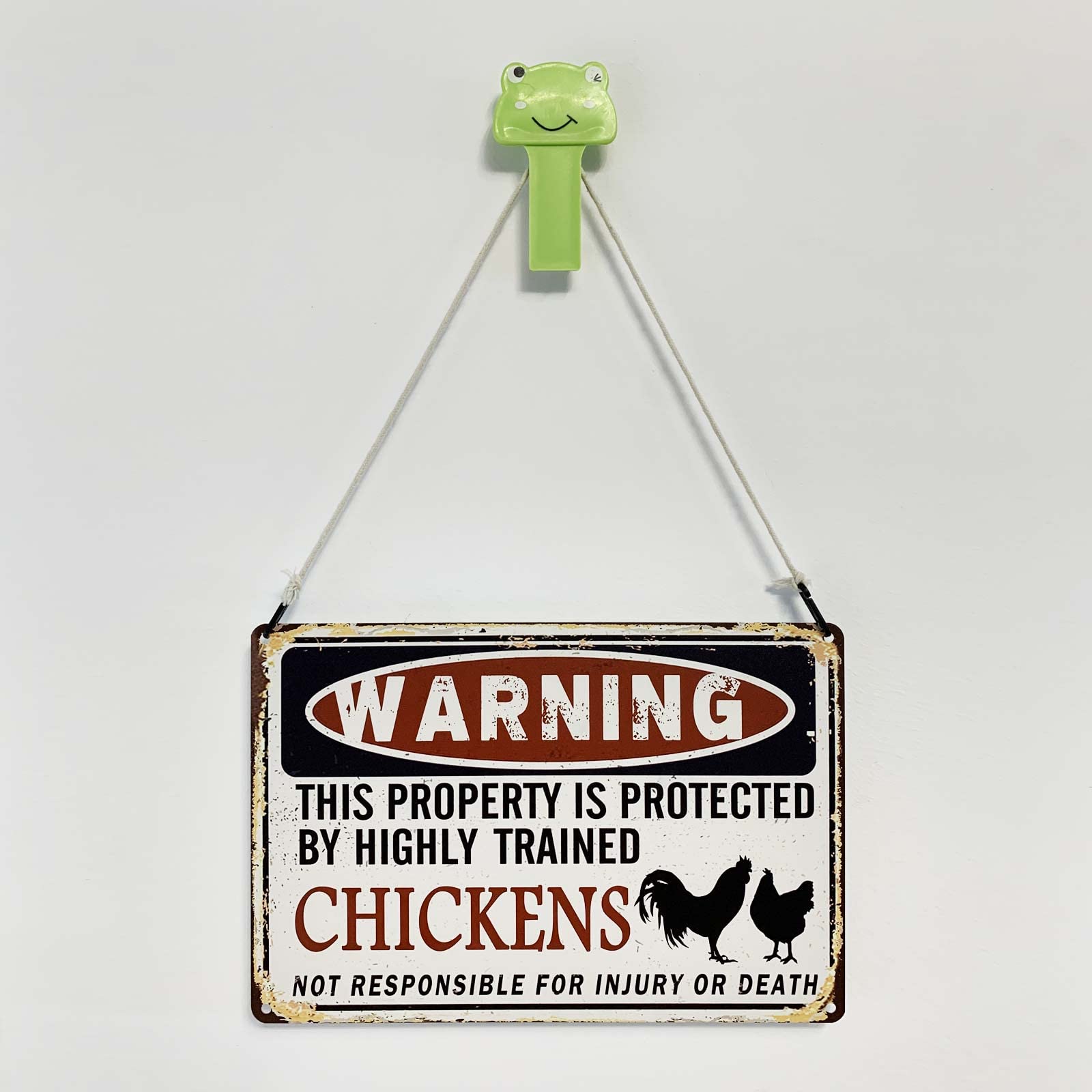 Bestylez Funny Chicken Coop Sign garden display enhances yard decor