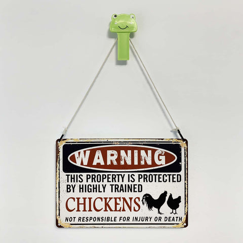 Bestylez Funny Chicken Coop Sign garden display enhances yard decor