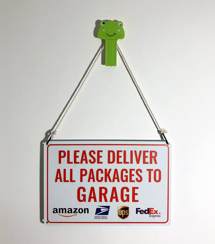 Bestylez garage delivery sign packaging-ready presentation for quick setup