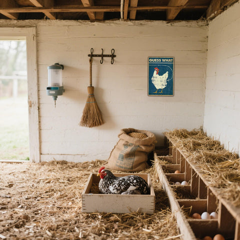 Bestylez humorous chicken decor boosts farmhouse mood and style.