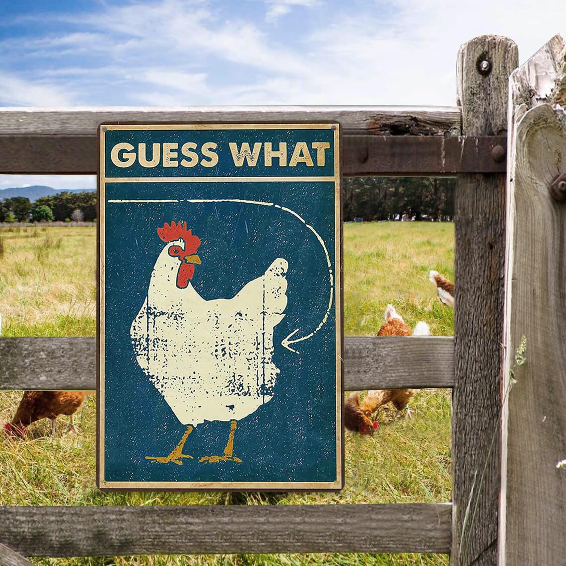 Bestylez durable sign suited for indoor and outdoor farmhouse spaces.