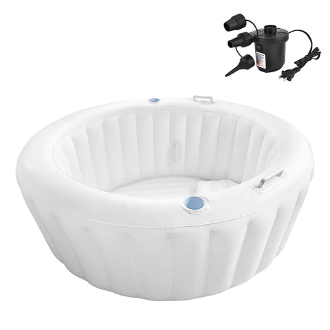 Besutosera birth pool in creamy marshmallow, front view, safe for home birth setup