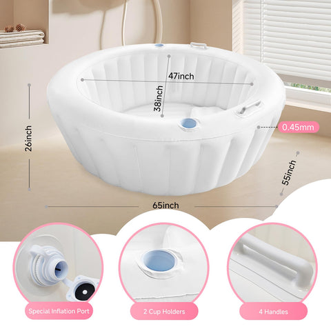 Besutosera birth pool with four handles and two cup holders for easy entry and comfort
