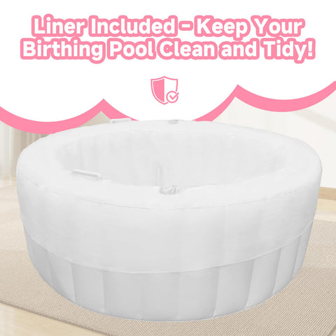 Besutosera birth pool liner set helps keep surfaces clean and tidy.