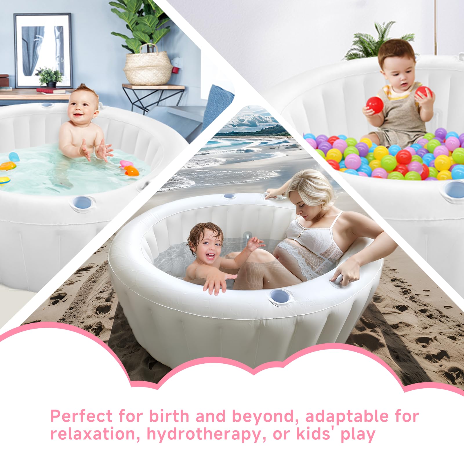 Besutosera birth pool compact storage for easy transition between uses