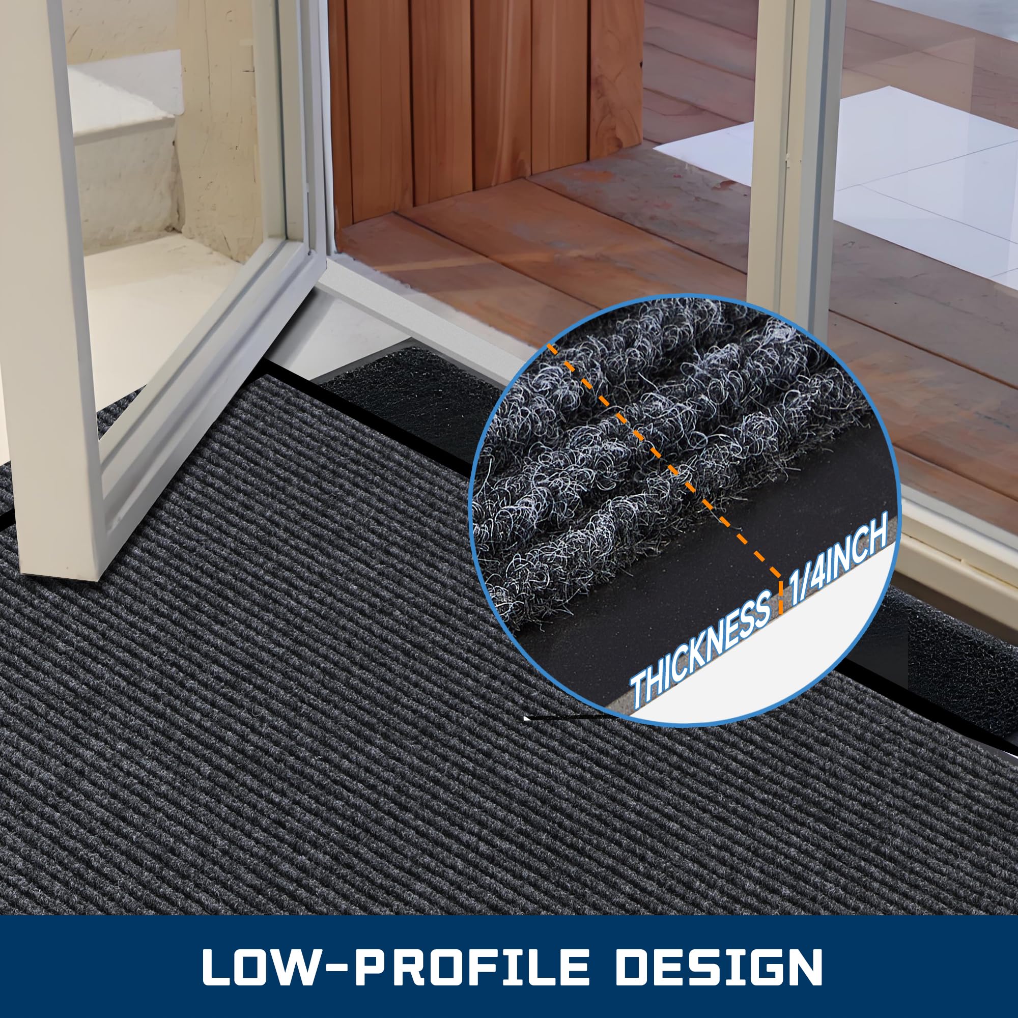BesWin easy clean outdoor entrance mat quick to shake or hose down