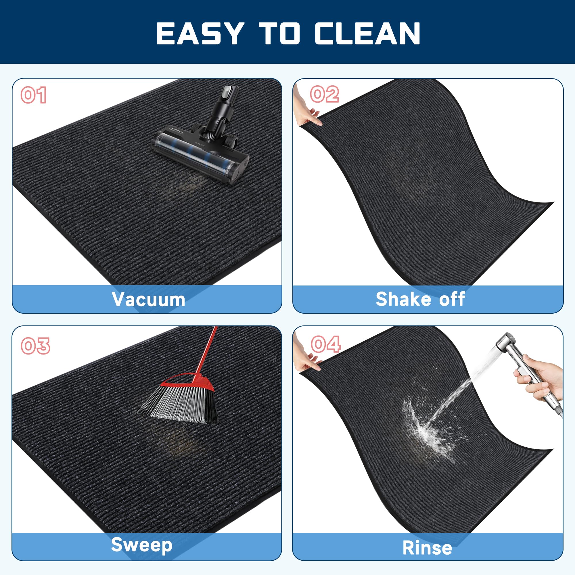 BesWin low profile door mat fits under doors without snagging