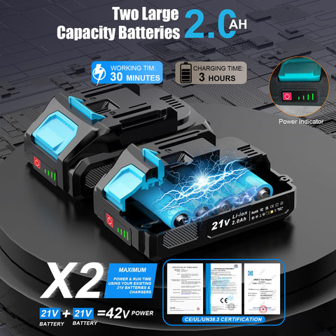 BETENST 2.0Ah battery powers longer cutting sessions