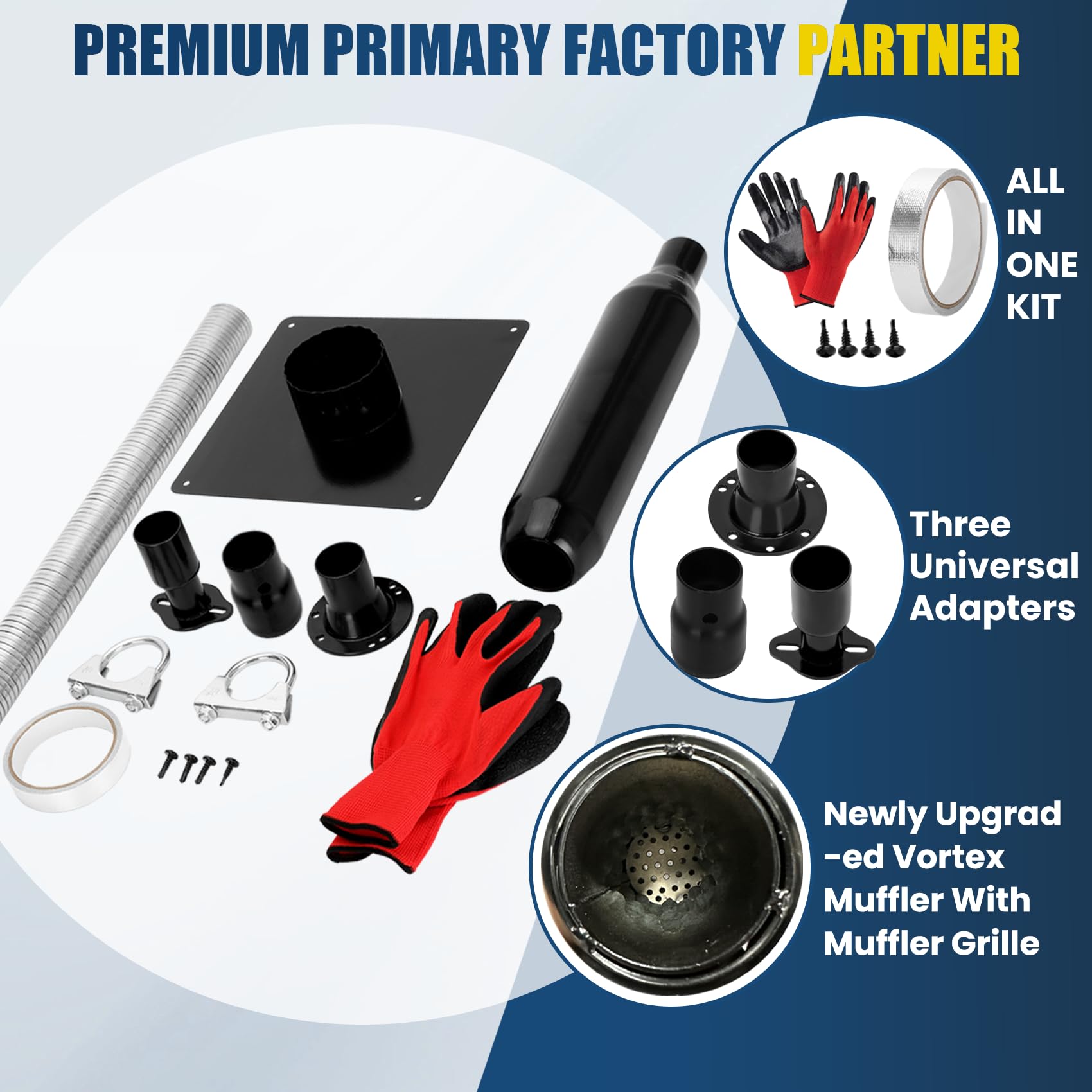 Betollo all-in-one kit through-wall mounting close-up—quick, clean venting for safe exhaust.