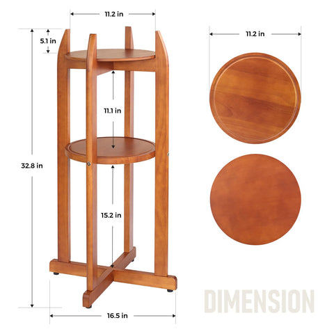 BETSEO water stand with two round shelves for versatile placement