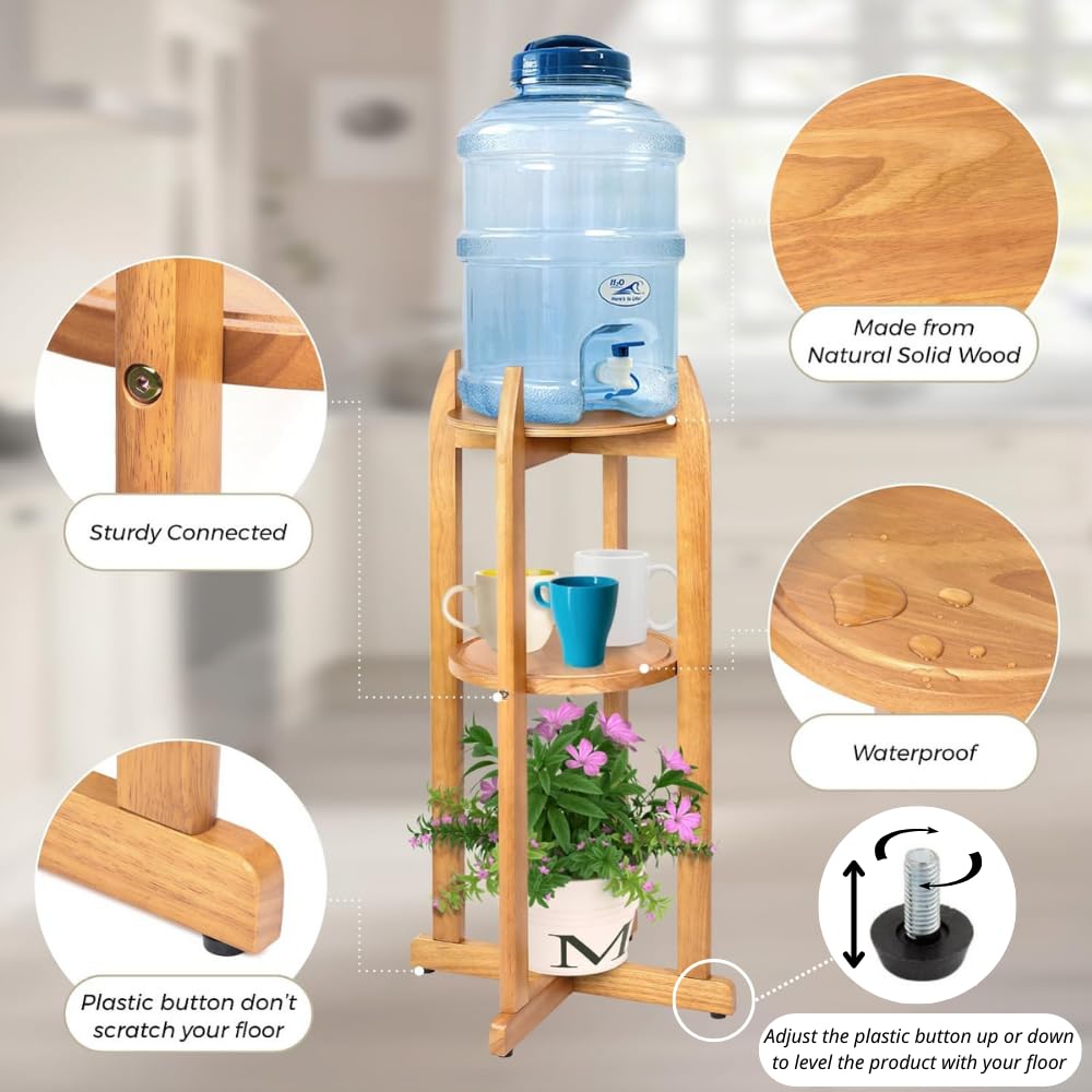 BETSEO water stand with two shelves installed for organization
