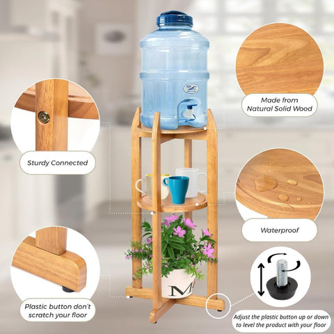 BETSEO water stand with two shelves installed for organization