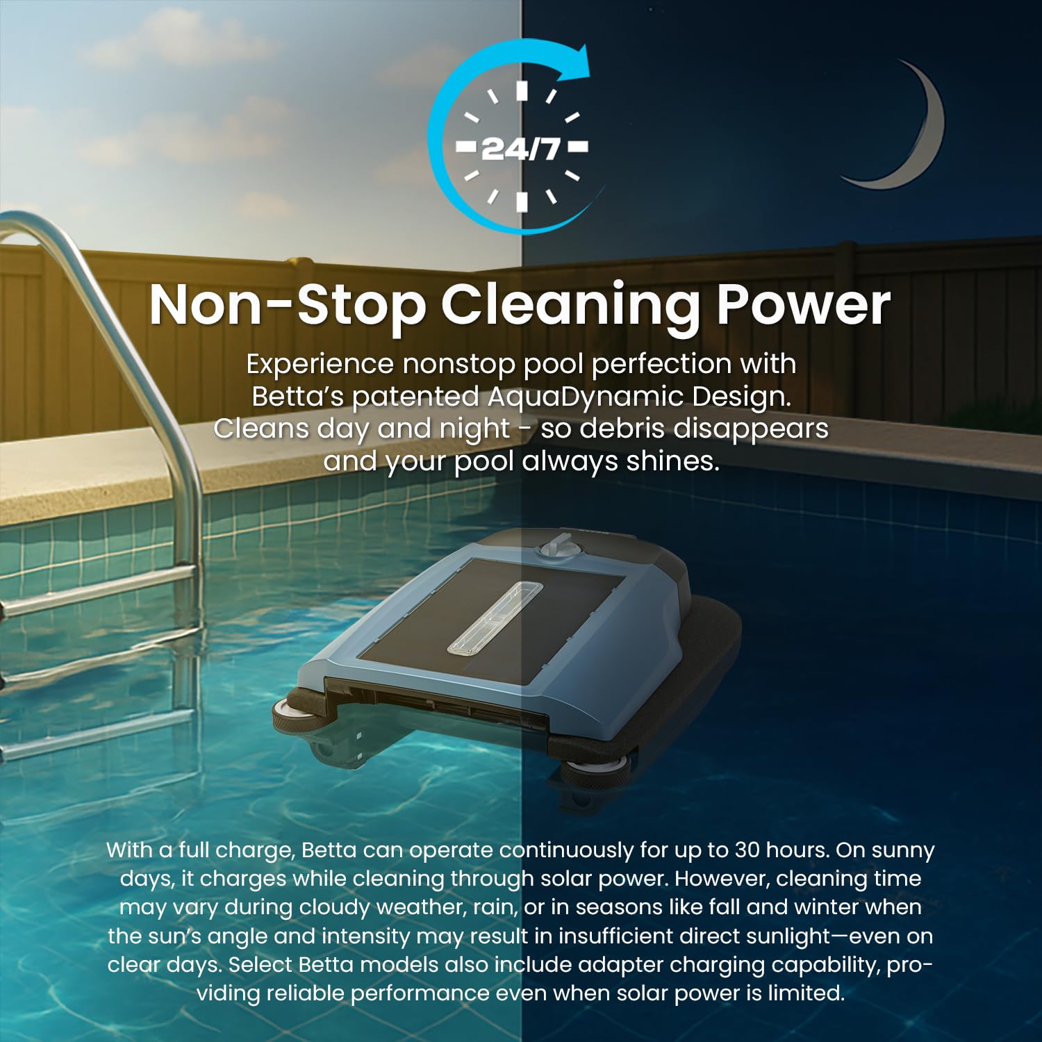 Betta Flex near infinity edge soft touch casing protects pool edges.