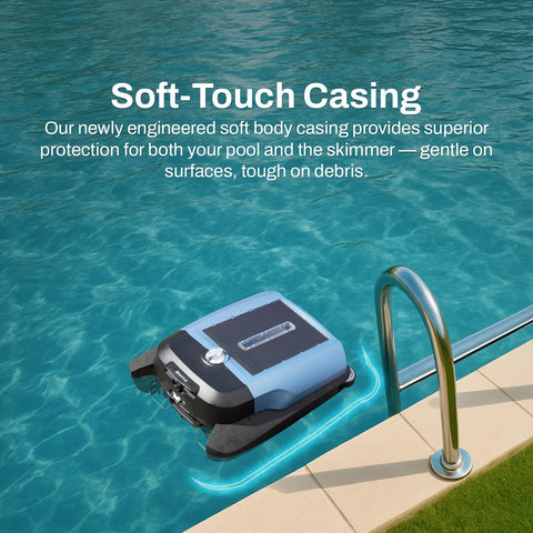 Betta Flex soft touch casing gently skimming along pool walls.