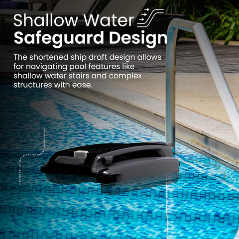 Betta SE Plus shallow-water-safeguard protects stairs and shallow zones.