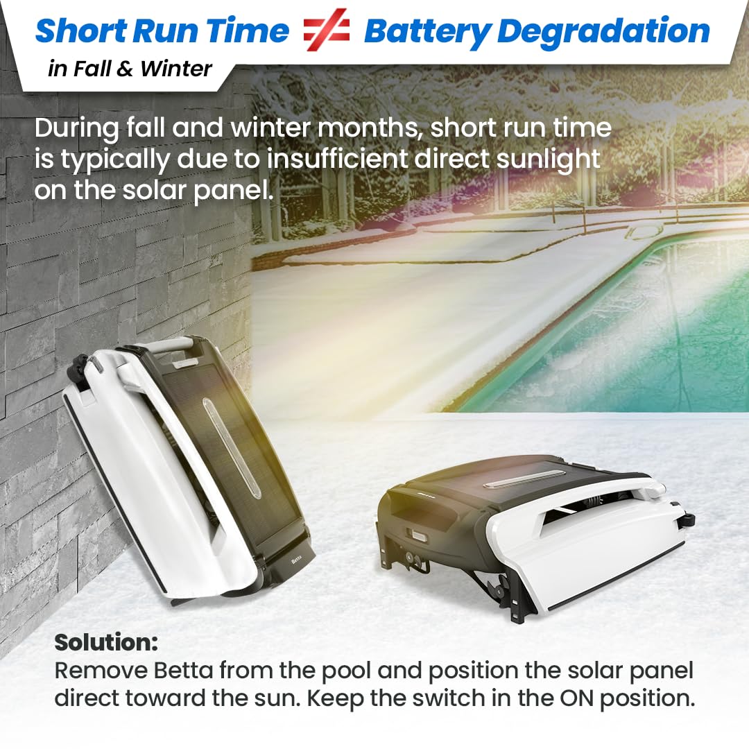 Betta SE solar skimmer dock and charge in poolside setup.