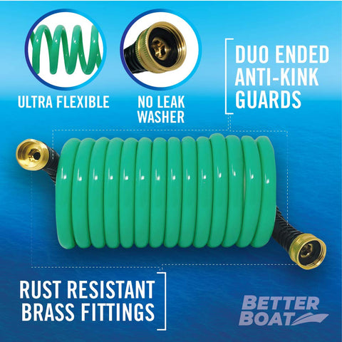Brass connectors enable corrosion resistance for reliable boat and RV wash connections.
