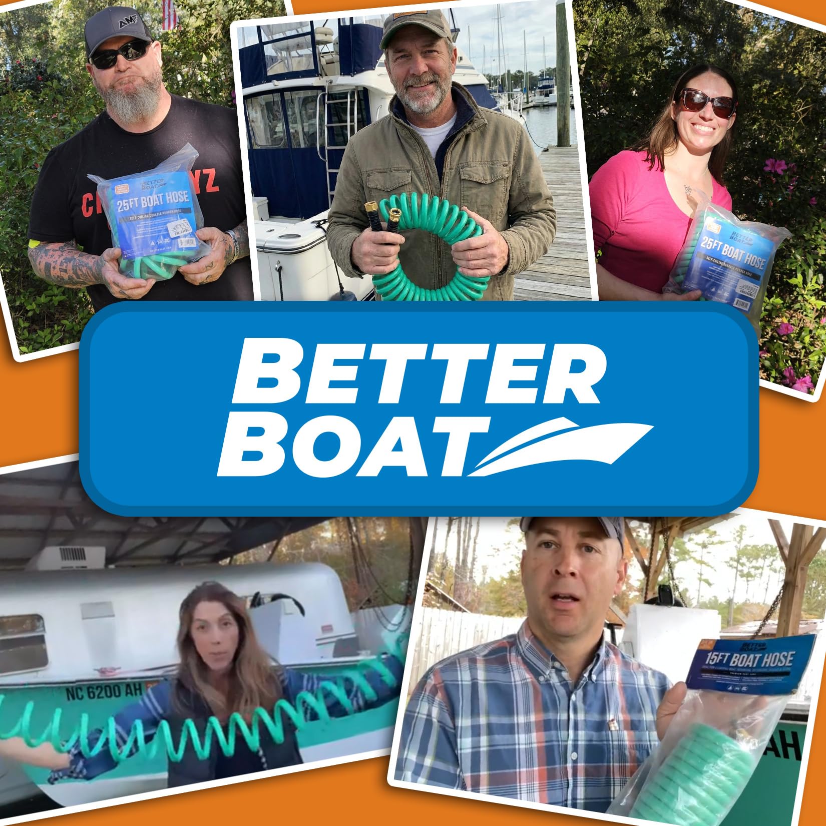 Better Boat compact storage coil hose saves space in tight garages and cabins.
