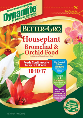 Better-Gro bottle pour demonstrates easy slow-release feeding for orchids and bromeliads.
