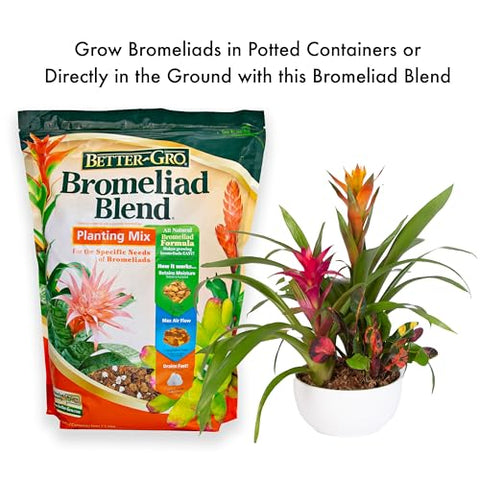 Better-Gro Bromeliad Blend 8 Qt bottle pour illustrates easy watering and distribution.