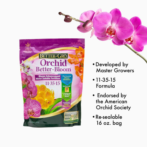 Better-Gro Orchid Plus Bloom Booster resealable pack preserves freshness